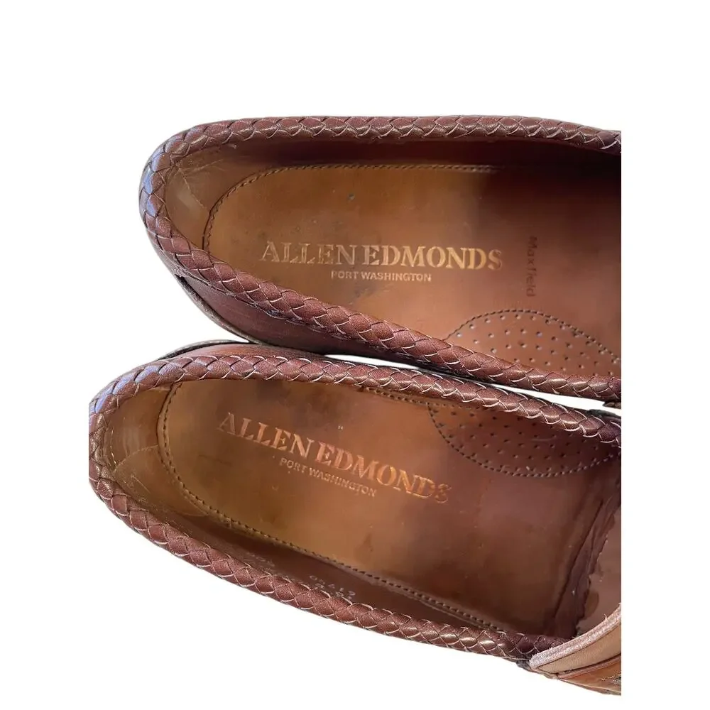 Allen Edmonds Maxfield Tassel Loafer Brown Leather Mens 10 D Shoes